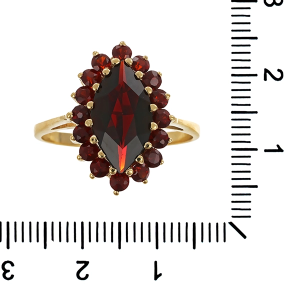 Ring, 8K, Gelbgold, Granat