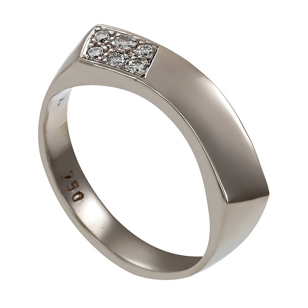 Diamantring, 18K, Weißgold, Brillanten