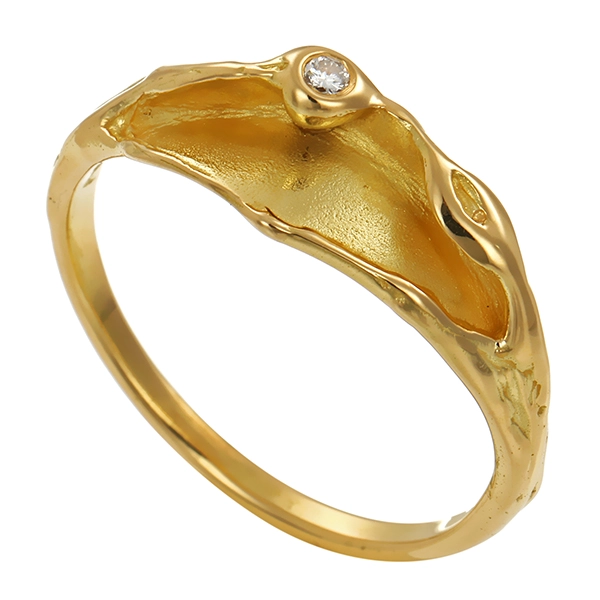 Diamantring, 18K, Gelbgold, Brillant