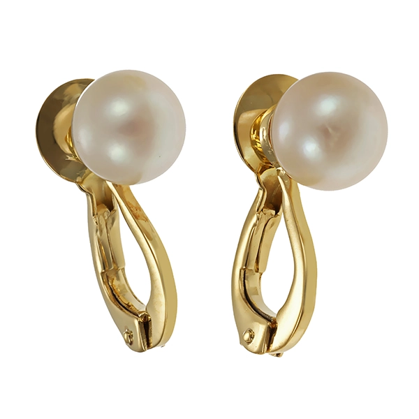 Ohrschmuck, 14K, Gelbgold, Perle