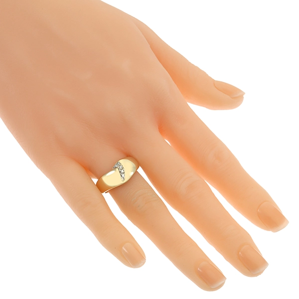 Diamantring, 14K, Gelb-/Weißgold, Brillanten