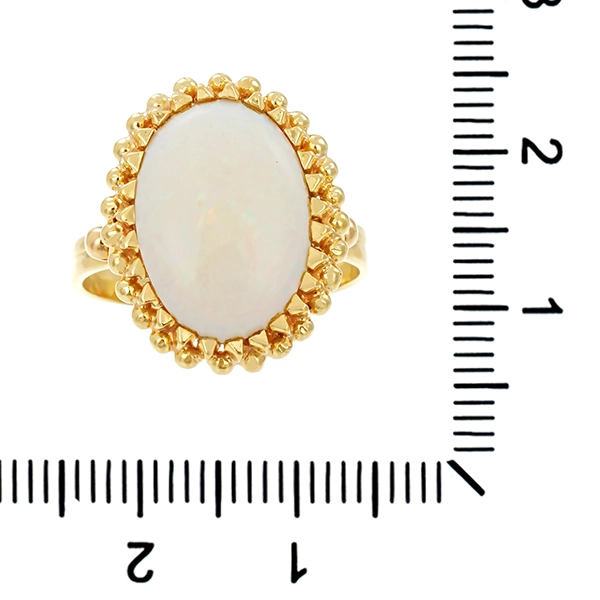 Ring, 18K, Gelbgold, Opal