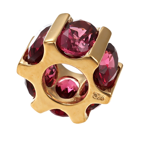 Anhänger, 9K, Gelbgold, Almandine