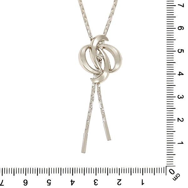 Collier, 14K, Weißgold, Diamant