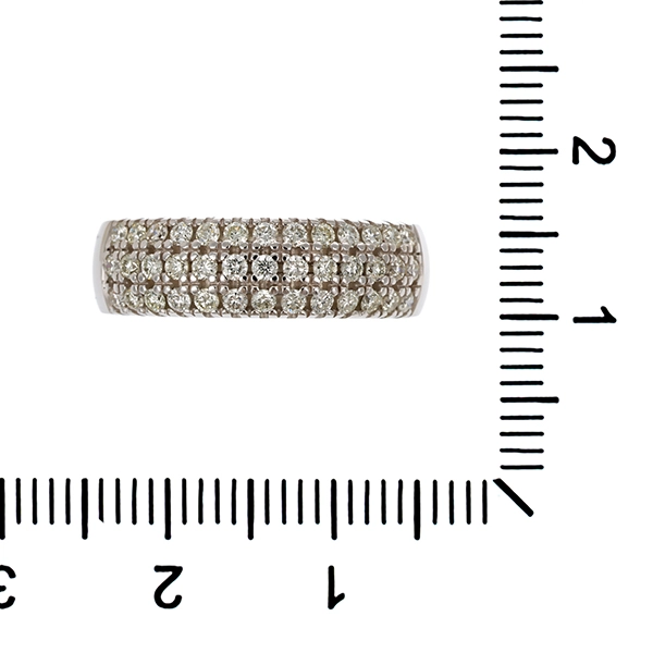 Ring, 14K, Weißgold, Brillanten