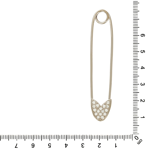 Brosche, 18K, Weißgold, Brillant