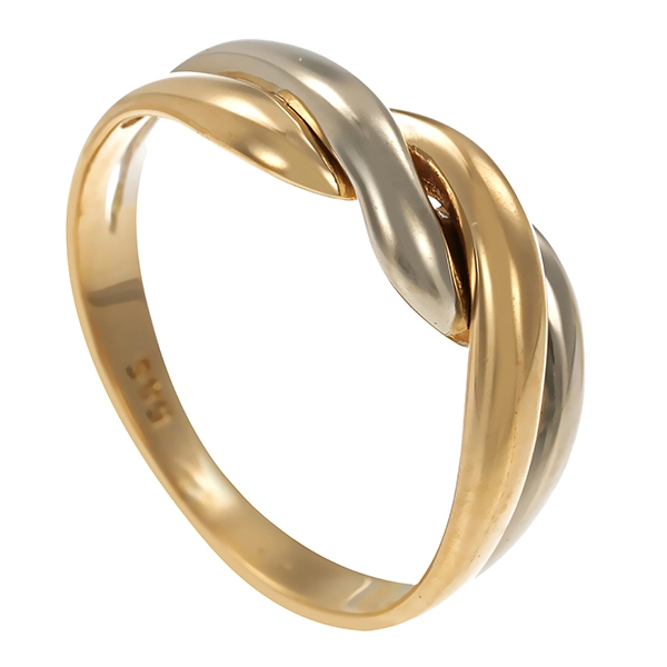 Ring, 14K, Gelb-/Weißgold