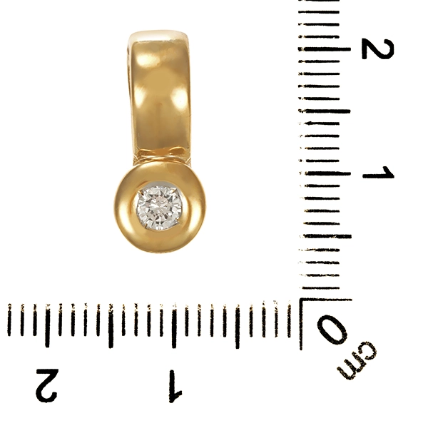 Anhänger, 14K, Gelb-/Weißgold, Brillant, Clip