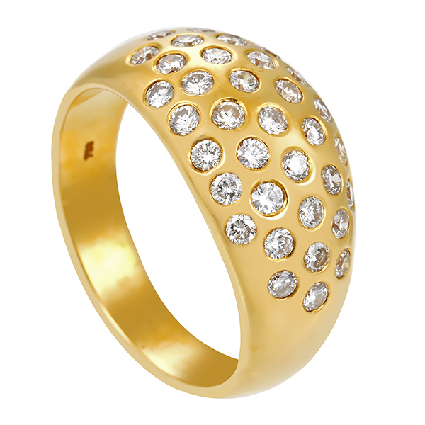 Diamantring, 18K, Gelbgold, Brillanten