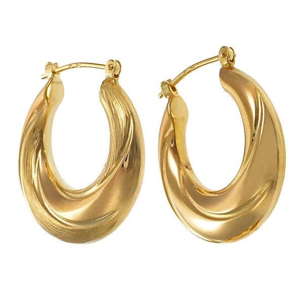 Creolen, 14K, Gelbgold