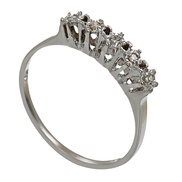 Diamantring, 14K, Weißgold, Diamanten