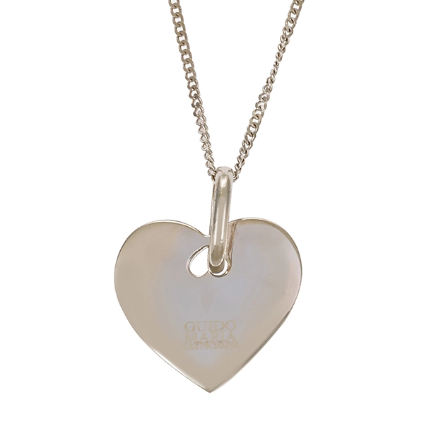 Collier, 9K, Weißgold, Herz