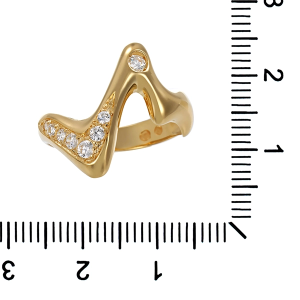 Ring, 14K, Gelbgold, Zirkonia
