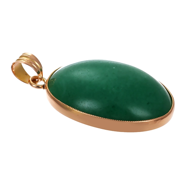 Anhänger, 14K, Gelbgold, Aventurin