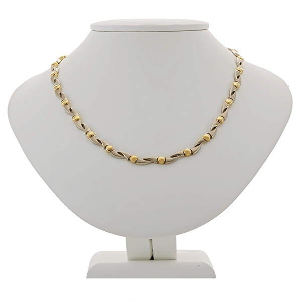 Collier, 14K, Gelb-/Weißgold