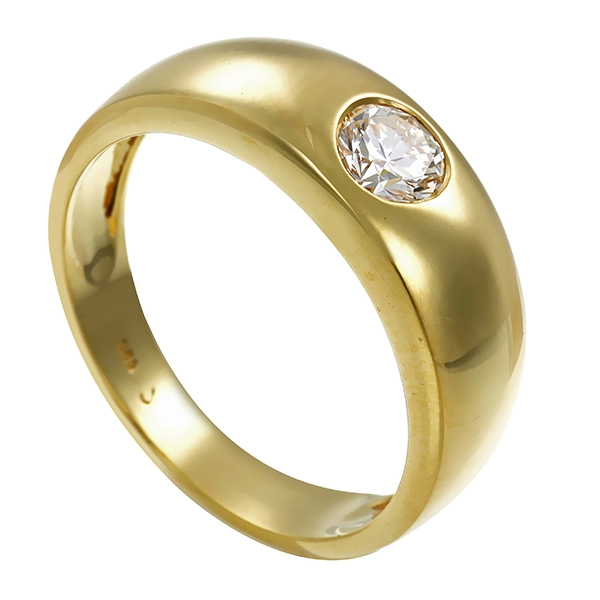 Brillantring, 14K, Gelbgold, 0,40ct