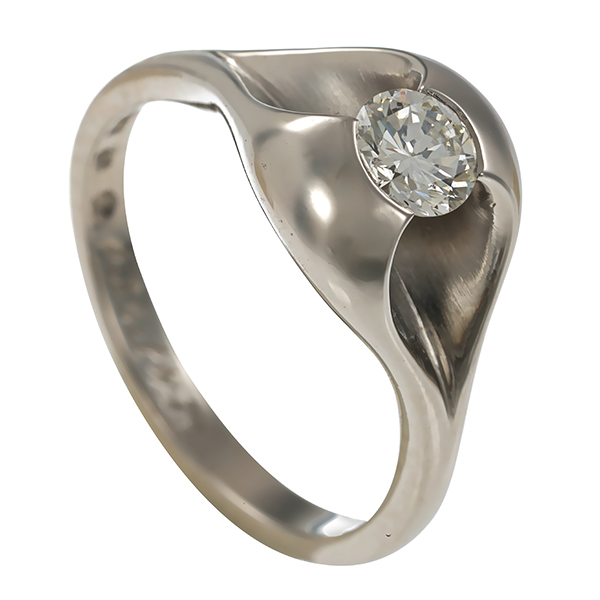 Brillantring, 950 Platin, 0,36ct