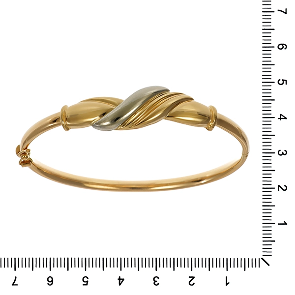 Armreif, 14K, Gelb-/Weißgold