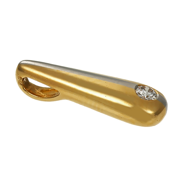 Anhänger, 14K, Gelb-/Weißgold, Brillant