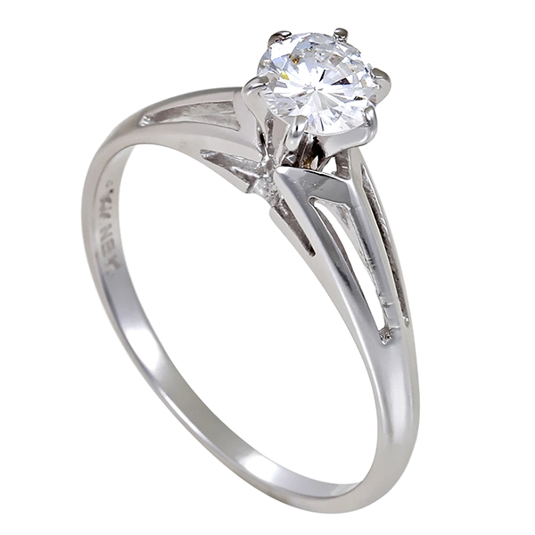 Diamantring, 14K, Weißgold, Brillant 0,51 ct