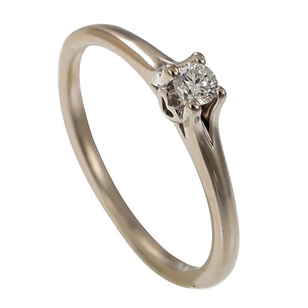 Diamantring, 14K, Weißgold, Brillant