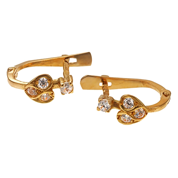 Steckhänger, 18K, Gelbgold, Zirkonia