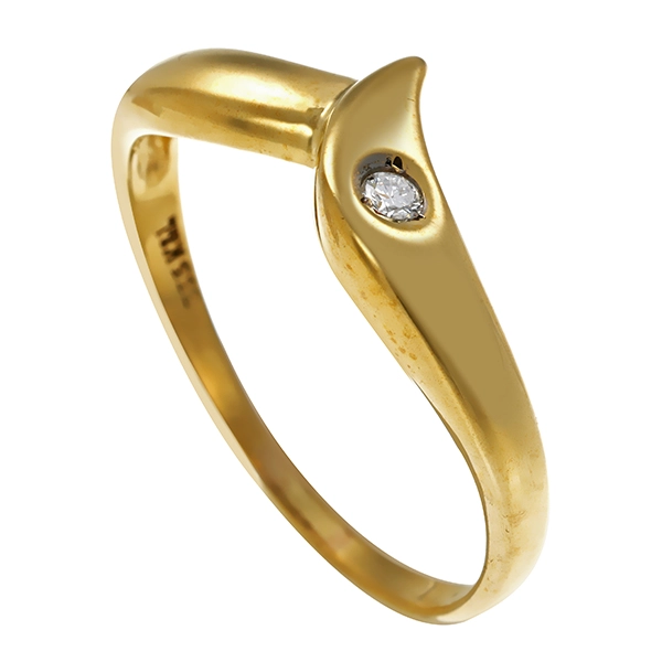 Diamantring, 8K, Gelbgold, Brillant