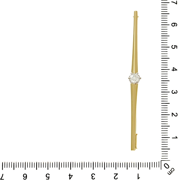 Brosche, 14K, Gelb-/Weißgold, Brillant