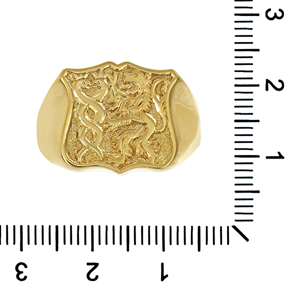 Herrenring, 14K, Gelbgold, Siegelring