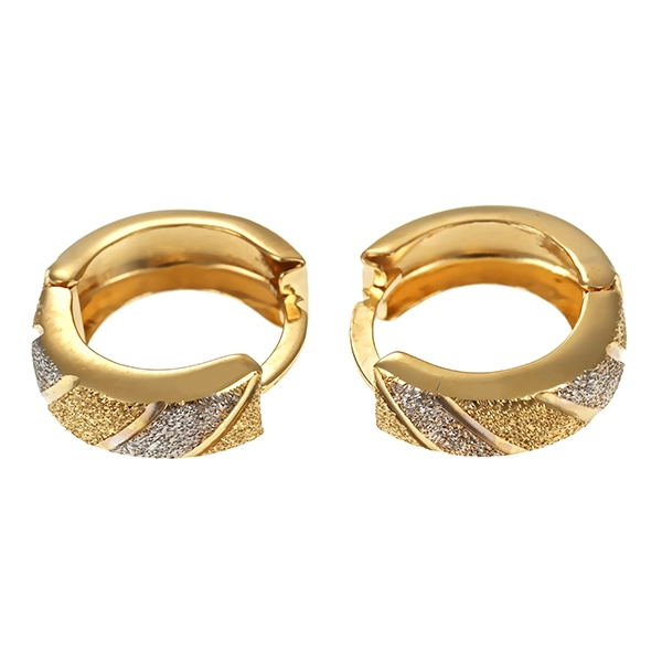 Creolen, 14K, Gelb-/Weißgold