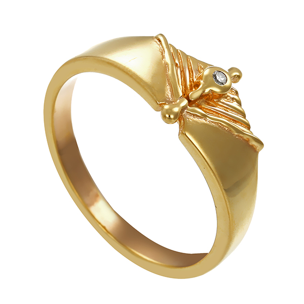 Diamantring, 8K, Gelb-/Weißgold