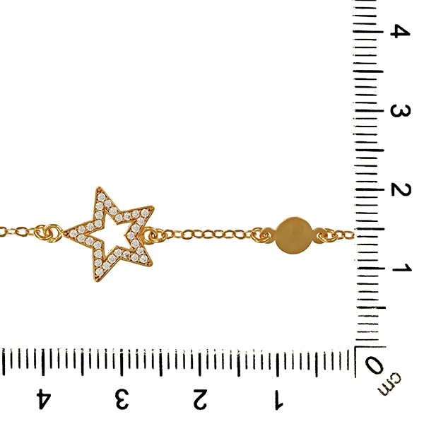 Armband, 18K, Gelbgold, Zirkonia