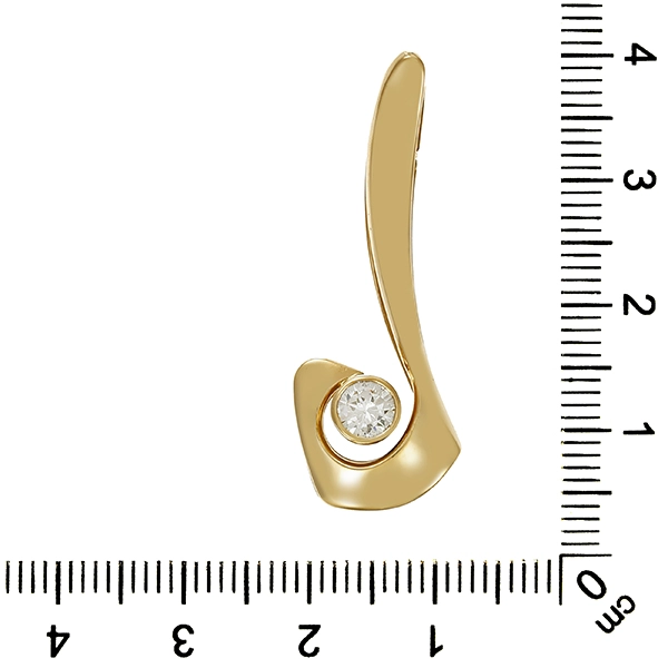 Anhänger, 14K, Gelbgold, Brillant 0,40 ct