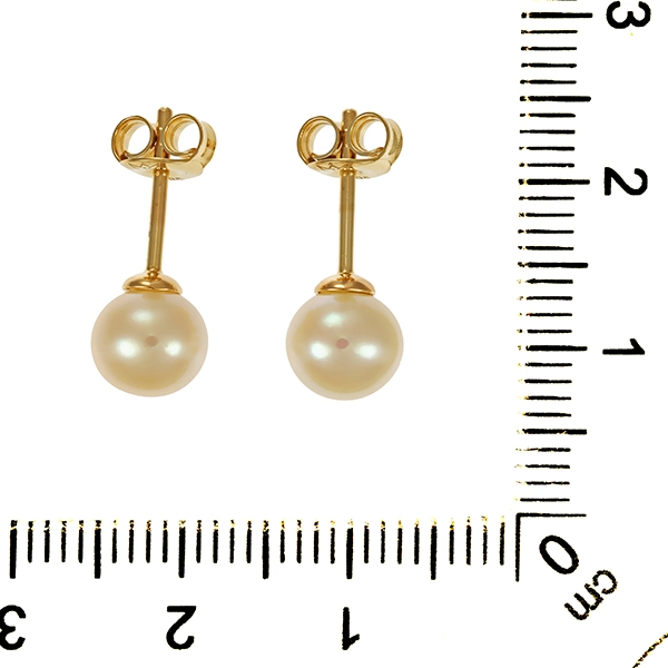 Ohrstecker, 14K, Gelbgold, Perlen