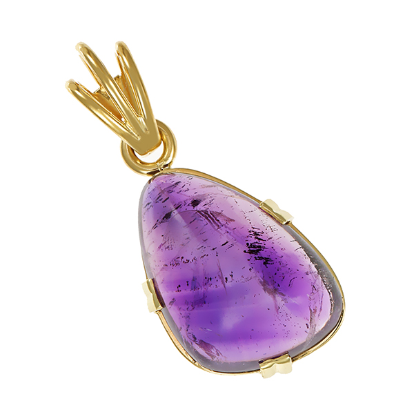 Anhänger, 14K, Gelbgold, Amethyst 