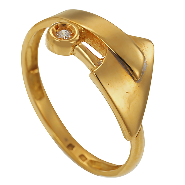 Diamantring, 18K, Gelbgold, Brillant
