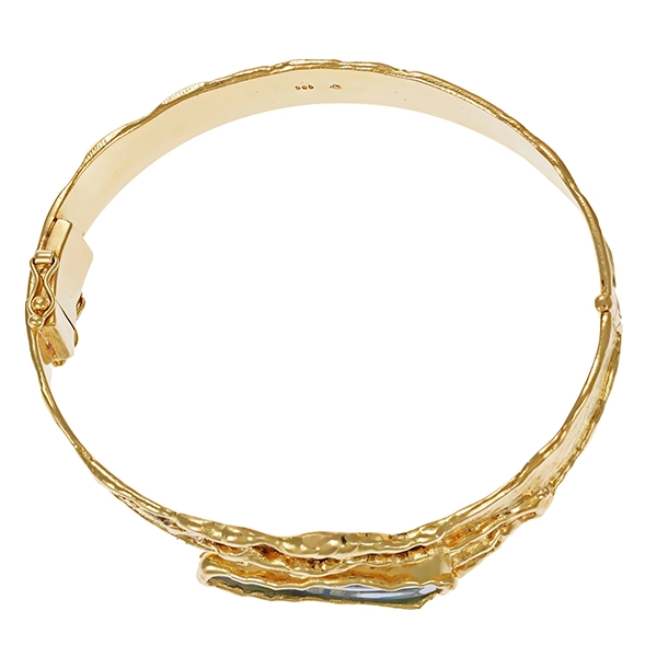 Armreif, 14K, Gelbgold, Opal