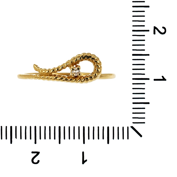 Ring, 18K, Gelbgold, Diamant