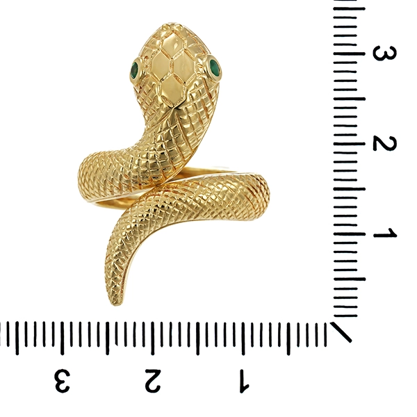 Ring, 14K, Gelbgold, Smaragd
