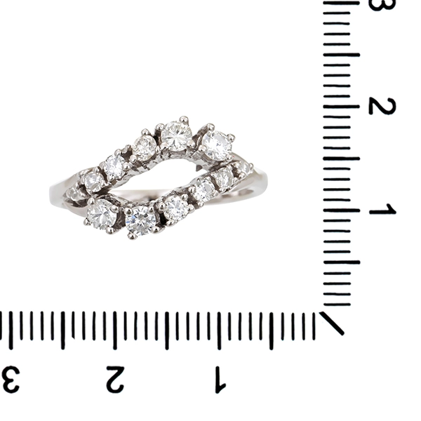 Diamantring, 18K, Weißgold, Brillanten 0,50 ct
