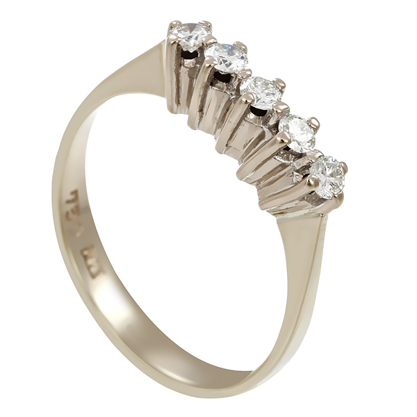 Diamantring, 18K, Weißgold, Brillanten 0,25 ct