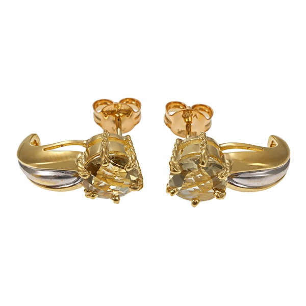Ohrstecker, 9K, Gelbgold, Quarz