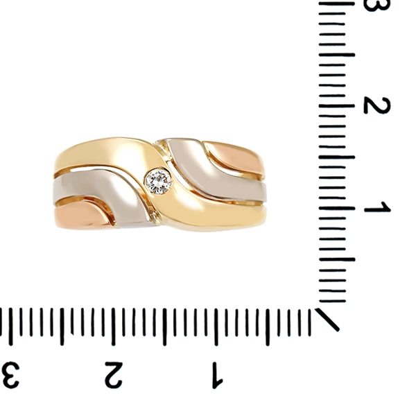 Diamantring, 14K, Rot-/Weiß-/Gelbgold, Brillant