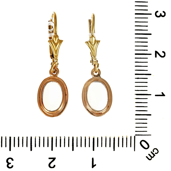 Ohrhänger, 8K, Gelbgold, Mondsteine