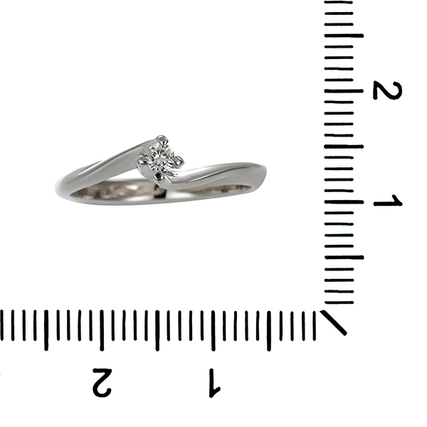 Diamantring, 18K, Weißgold, Brillant