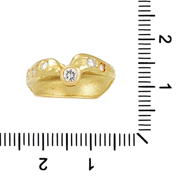 Diamantring, 18K, Gelbgold, Brillanten 0,17 ct