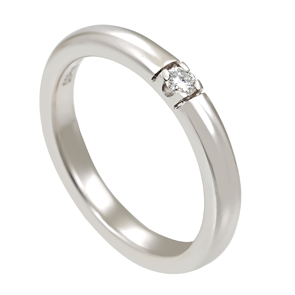 Diamantring, 14K, Weißgold, Brillant