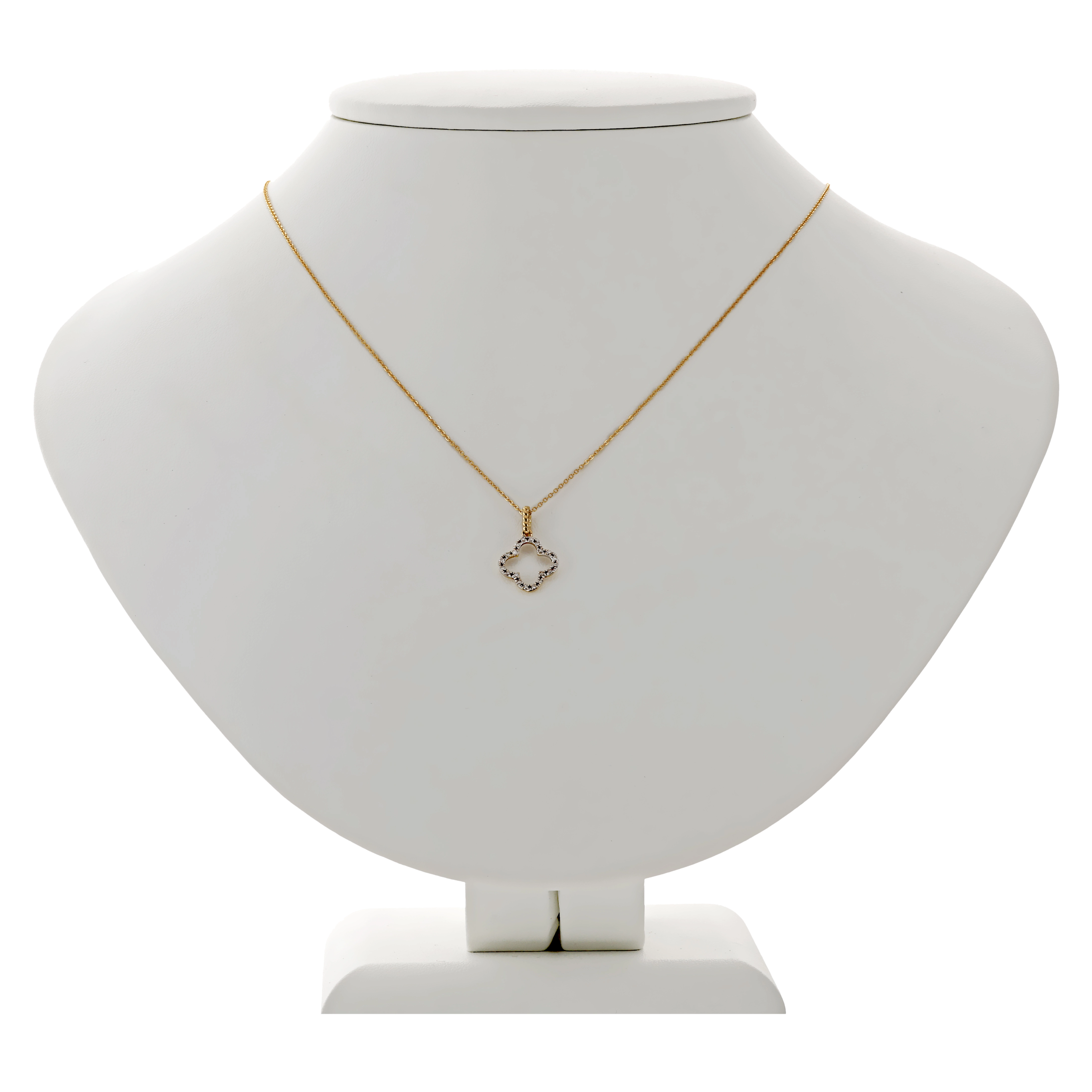 Collier, 14K, Gelbgold, Diamanten