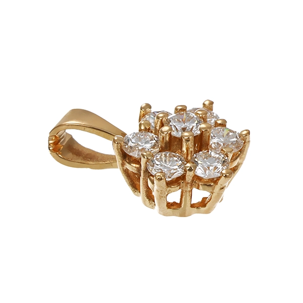 Anhänger, 14K, Gelbgold, Brillanten