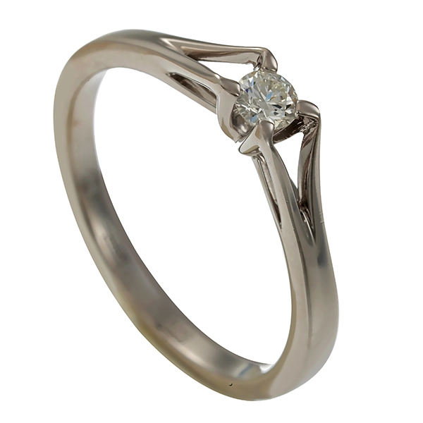 Diamantring, 14K, Weißgold, Brillant